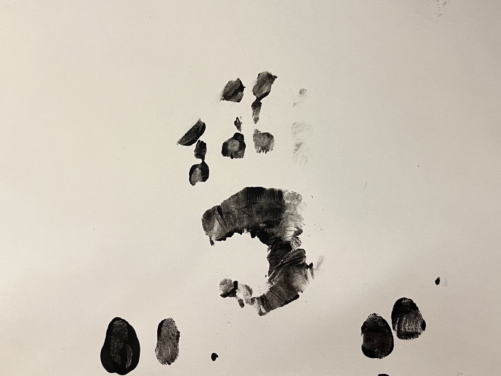 Jambi's handprint, Tua's finger print and Sugi's finger print